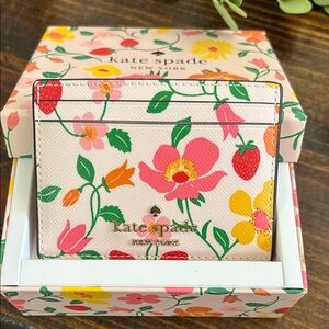 Kate Spade Multicolor Floral Card Holder